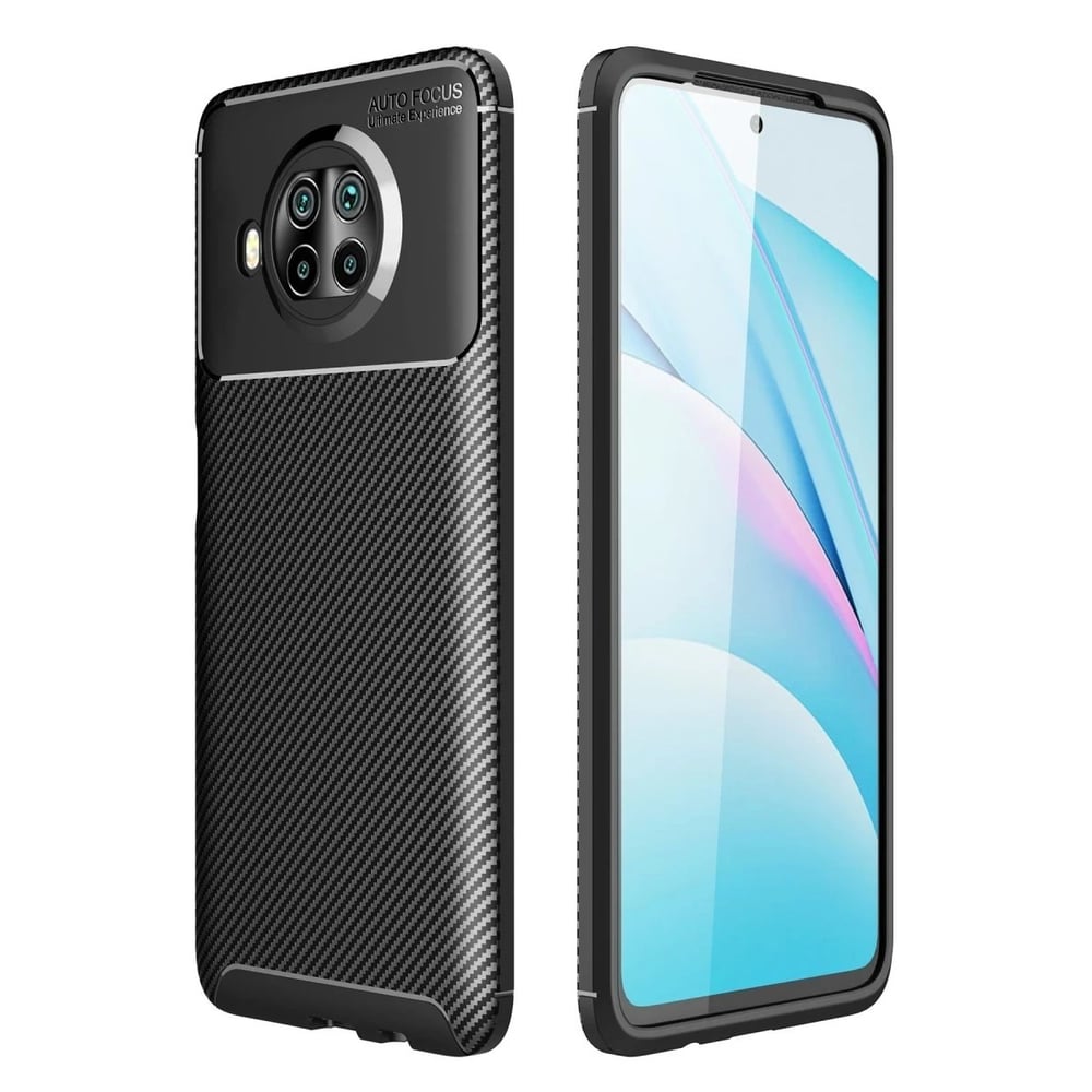 Mey İthalat®   Mi 10T Lite Kılıf Auto Focus Karbon Kapak - Siyah