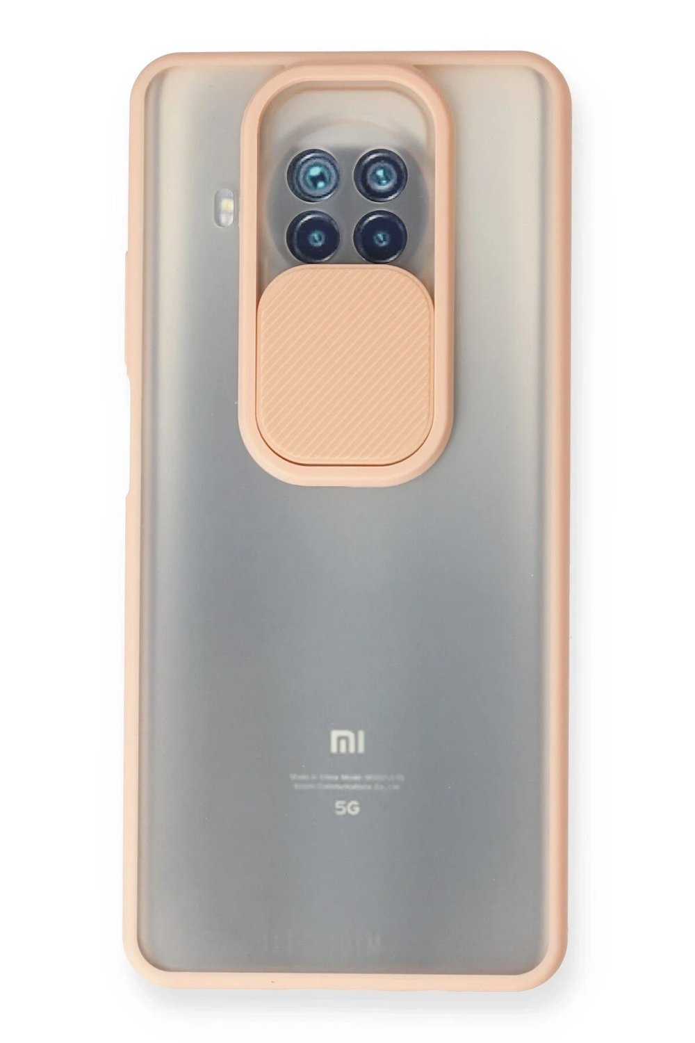 Mey İthalat®   Mi 10T Lite Kılıf Palm Buzlu Kamera Sürgülü Silikon - Pembe