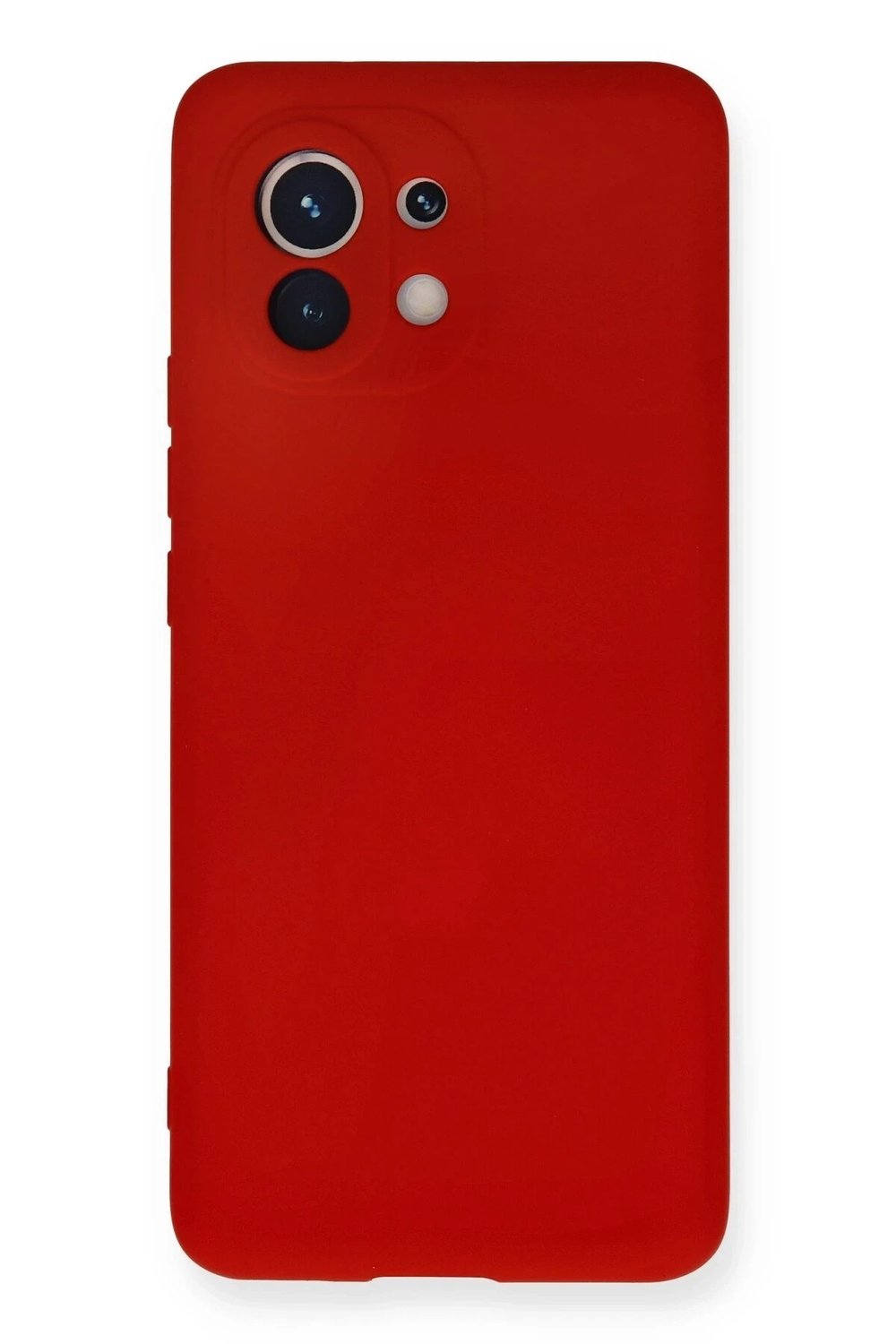 Mey İthalat®   Mi 11 Kılıf Nano içi Kadife Silikon - Kırmızı