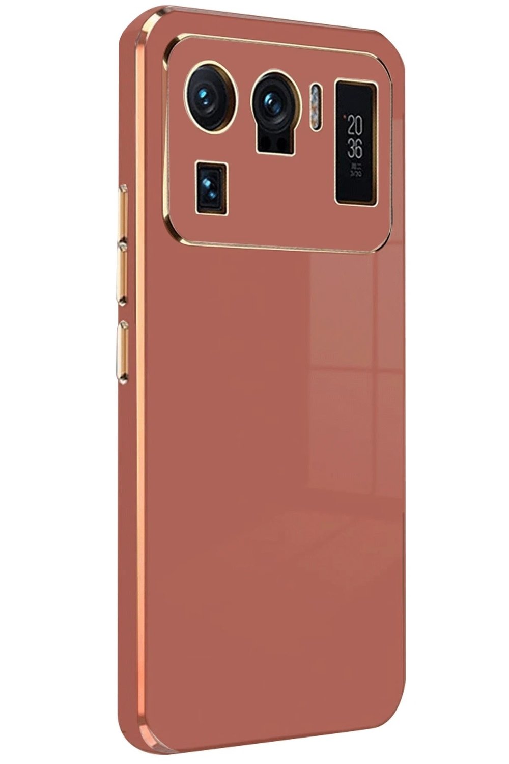 Mey İthalat®   Mi 11 Ultra Kılıf Volet Silikon - Kırmızı