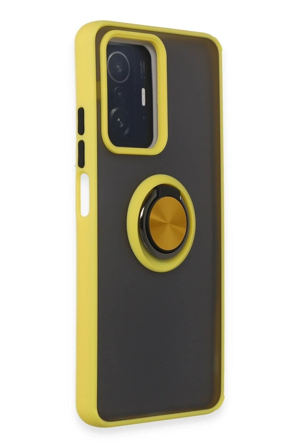 Mey İthalat®   Mi 11T Pro Kılıf Montreal Yüzüklü Silikon Kapak - Sarı