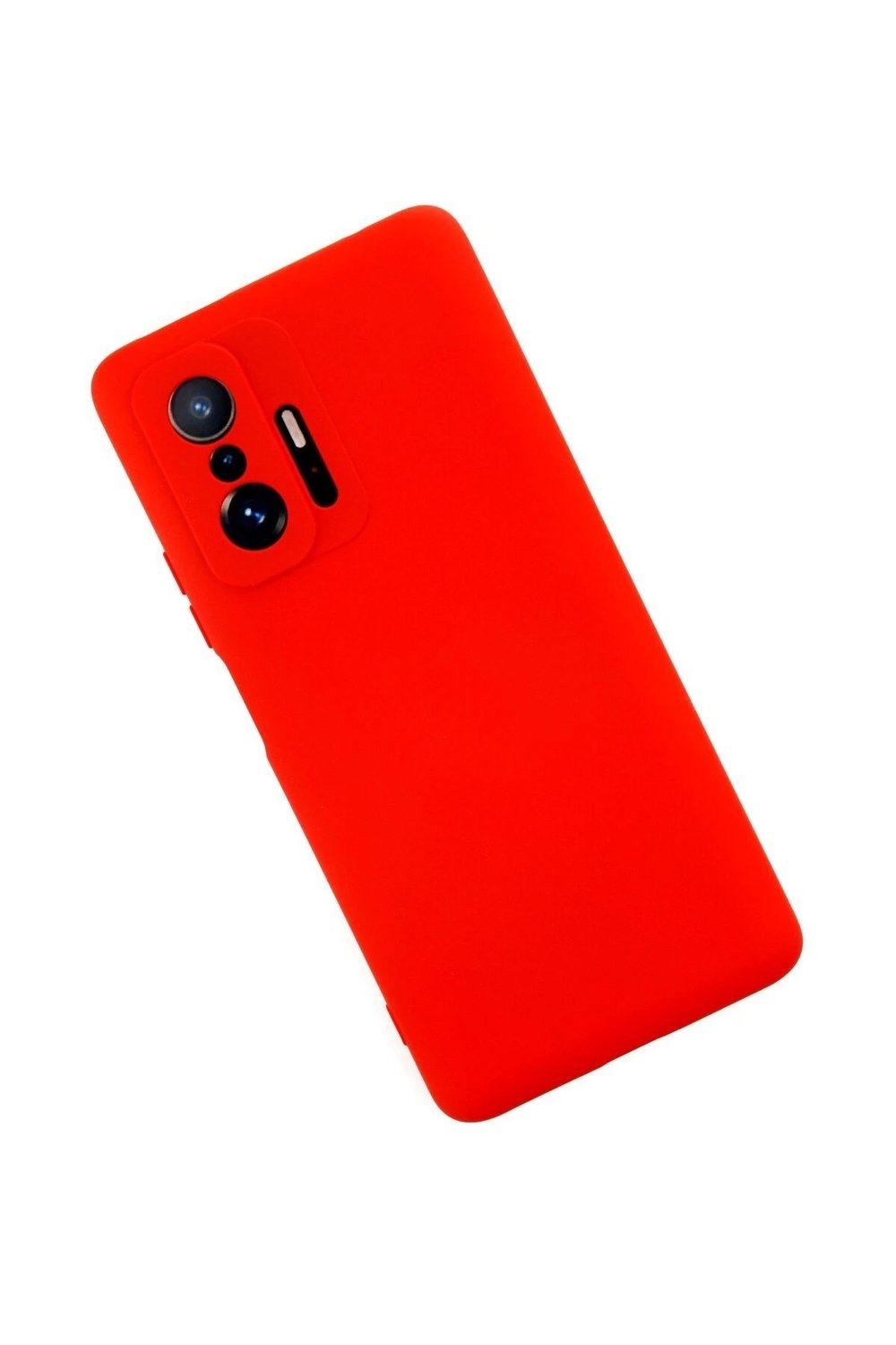 Mey İthalat®   Mi 11T Pro Kılıf Nano içi Kadife Silikon - Kırmızı