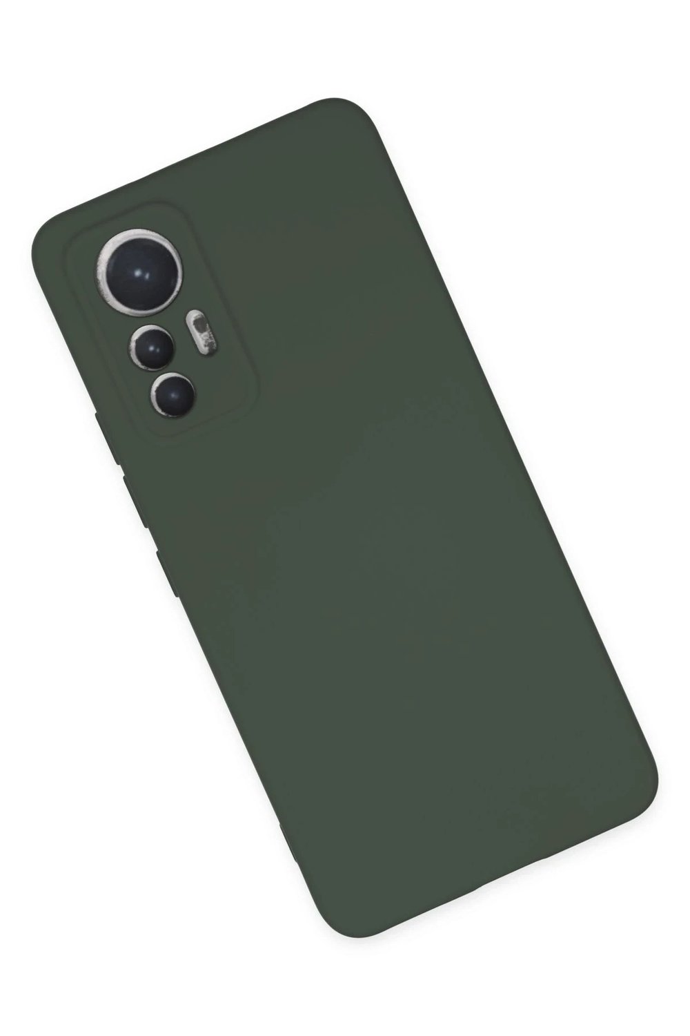 Mey İthalat®   Mi 12 Lite Kılıf Nano içi Kadife Silikon - Koyu Yeşil