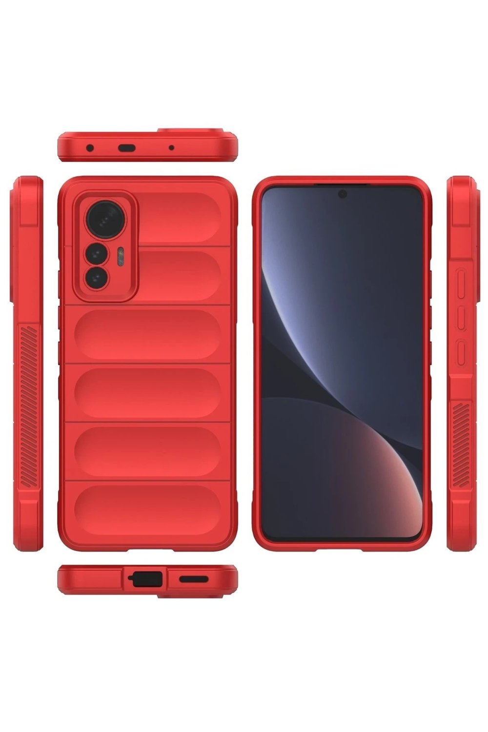 Mey İthalat®   Mi 12 Lite Kılıf Optimum Silikon - Kırmızı