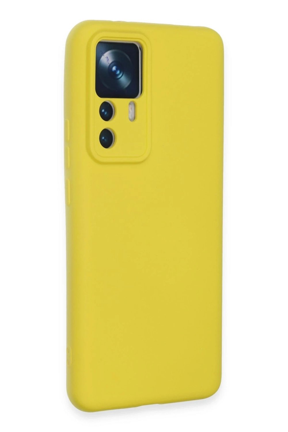 Mey İthalat®   Mi 12T Pro Kılıf Nano içi Kadife Silikon - Sarı