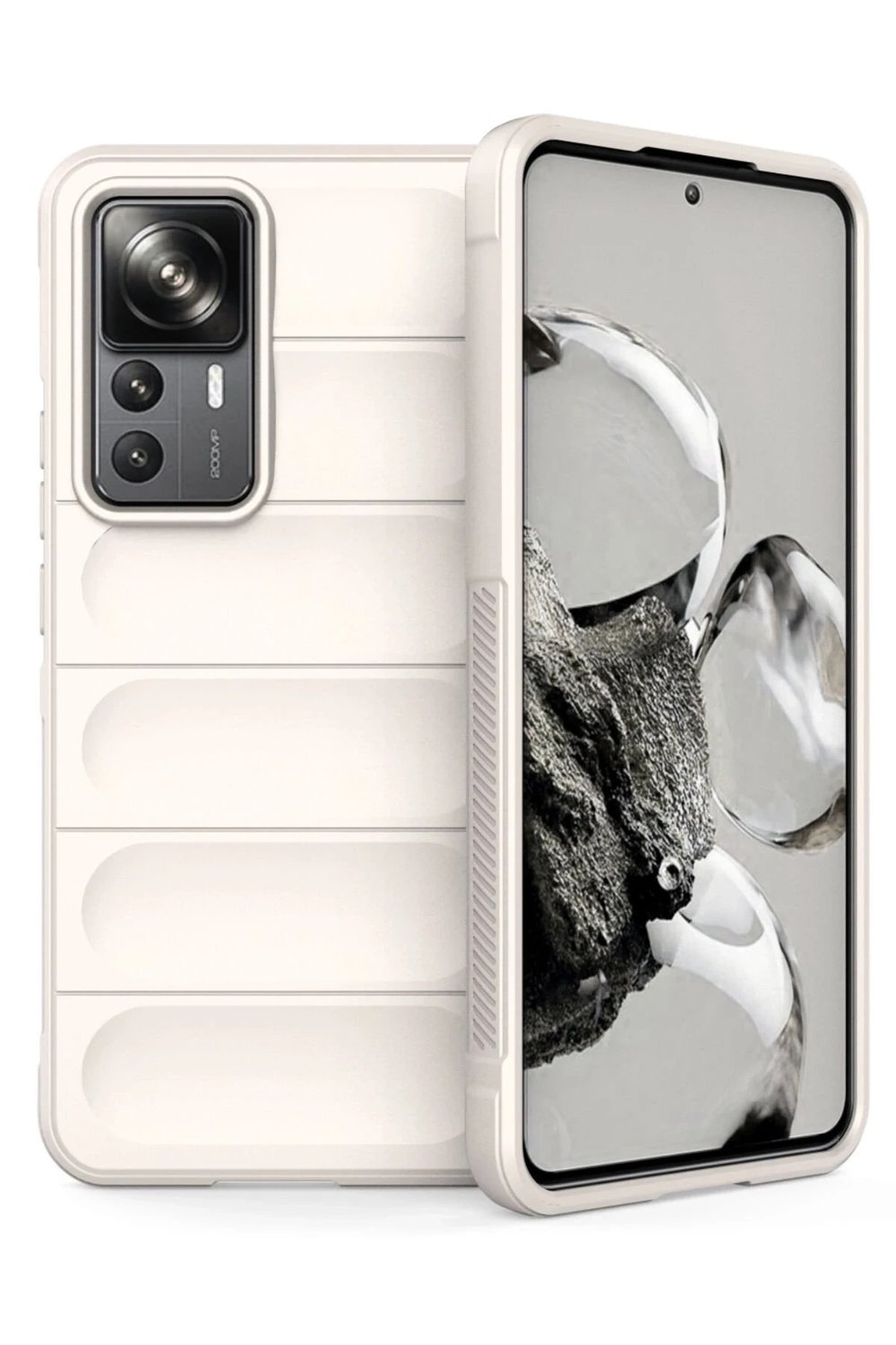 Mey İthalat®   Mi 12T Pro Kılıf Optimum Silikon - Krem