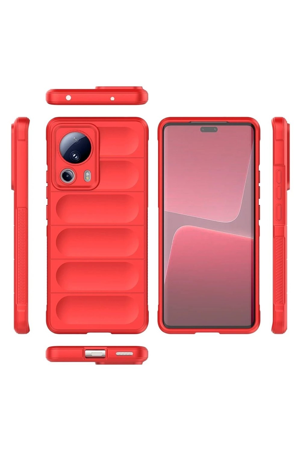 Mey İthalat®   Mi 13 Lite Kılıf Optimum Silikon - Kırmızı