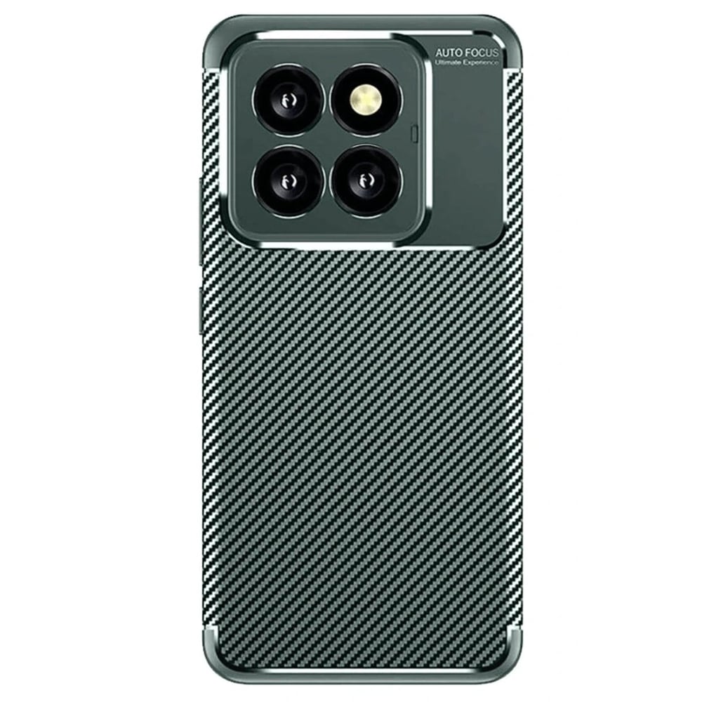 Mey İthalat®   Mi 14T Pro Kılıf Auto Focus Karbon Kapak - Koyu Yeşil