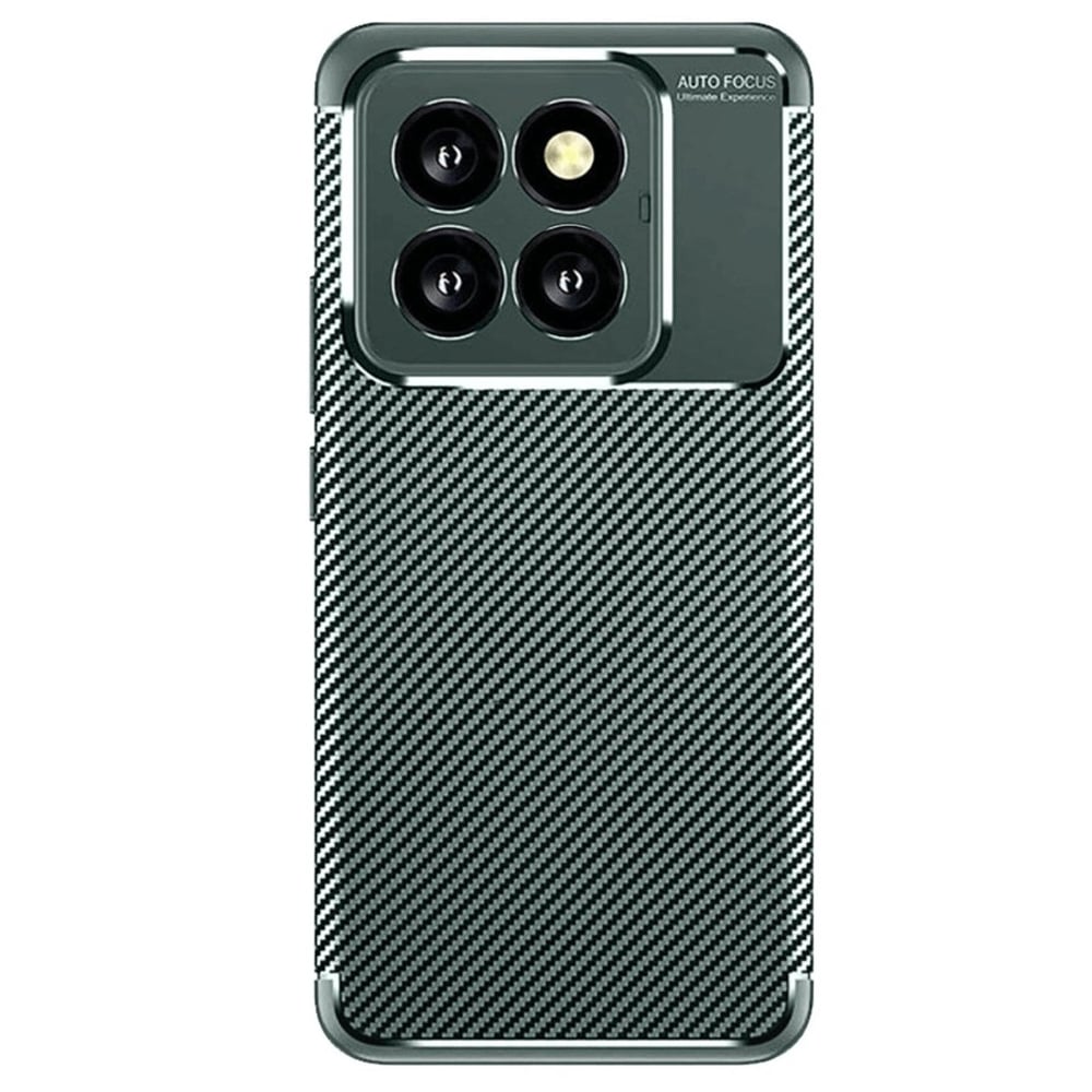 Mey İthalat®   Mi 14T Pro Kılıf Auto Focus Karbon Kapak - Koyu Yeşil