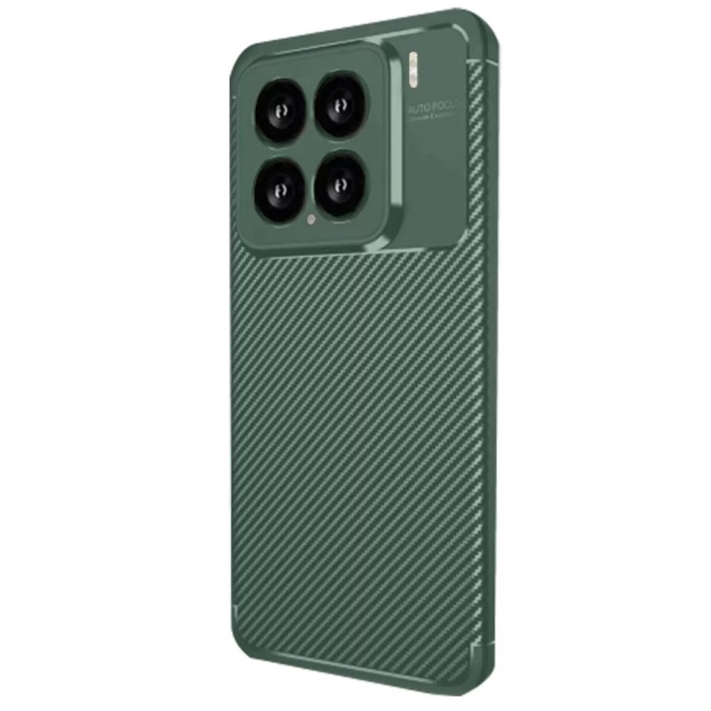 Mey İthalat®   Mi 15 Kılıf Auto Focus Karbon Kapak - Koyu Yeşil
