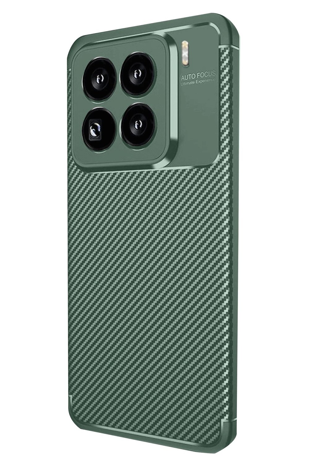 Mey İthalat®   Mi 15 Pro Kılıf Auto Focus Karbon Kapak - Koyu Yeşil