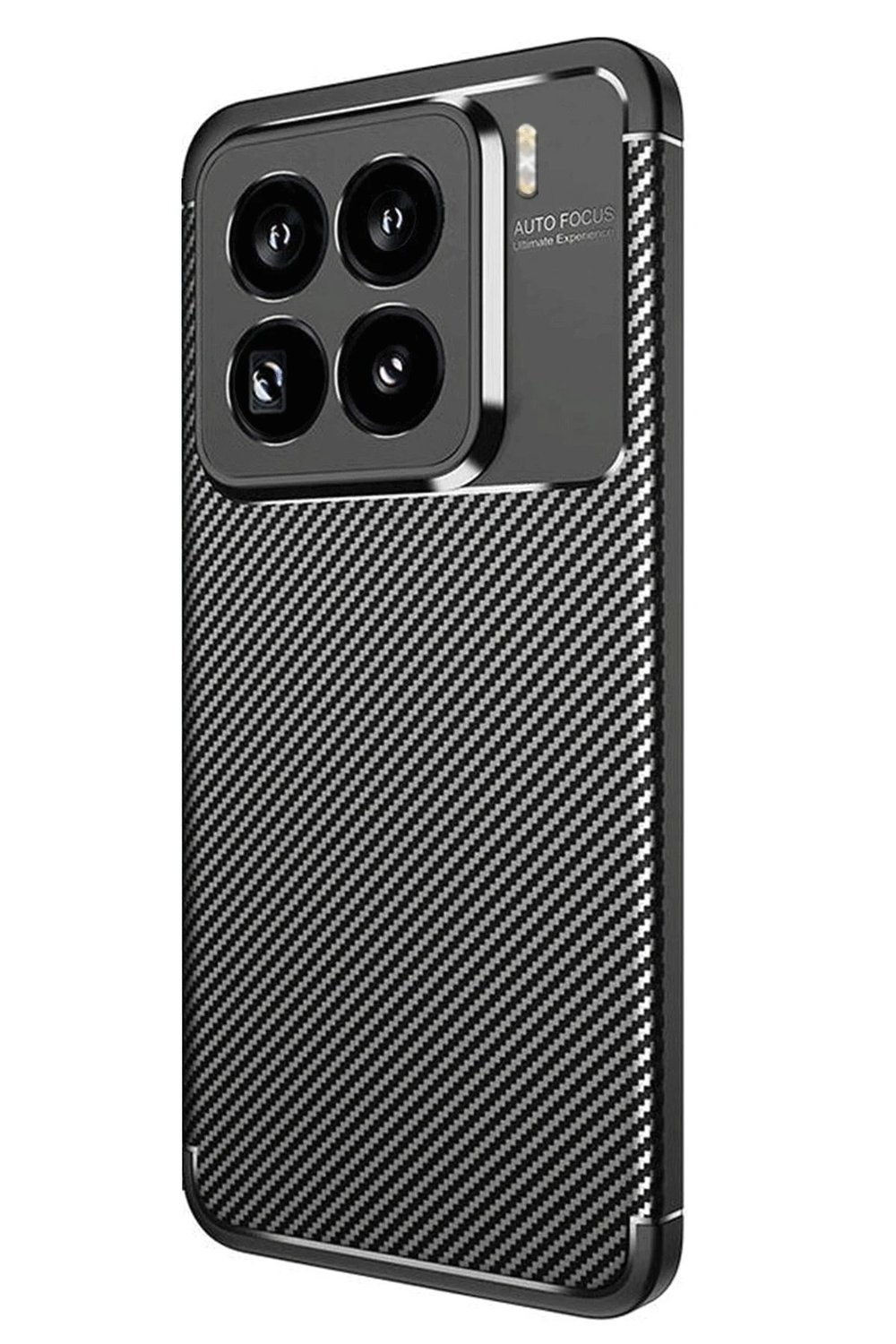 Mey İthalat®   Mi 15 Pro Kılıf Auto Focus Karbon Kapak - Siyah