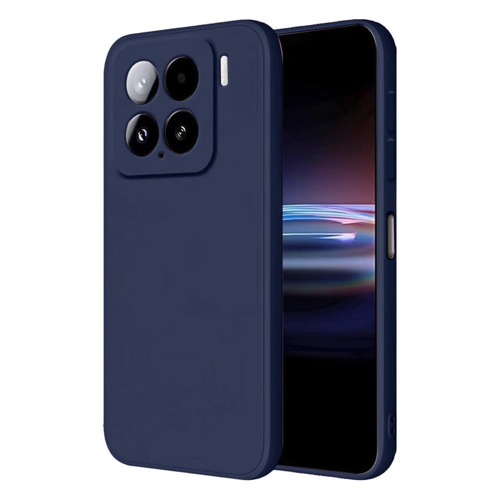 Mey İthalat®   Mi 15 Pro Kılıf Nano içi Kadife Silikon - Lacivert