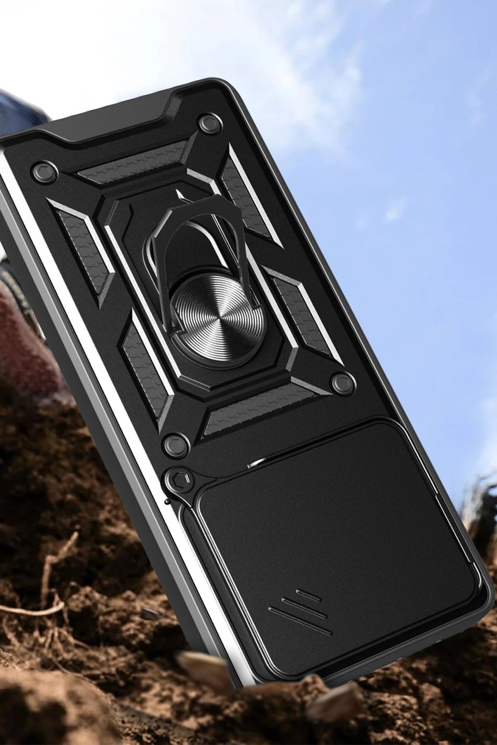 Mey İthalat®   Mi 15 Pro Kılıf Pars Lens Yüzüklü Silikon - Lacivert