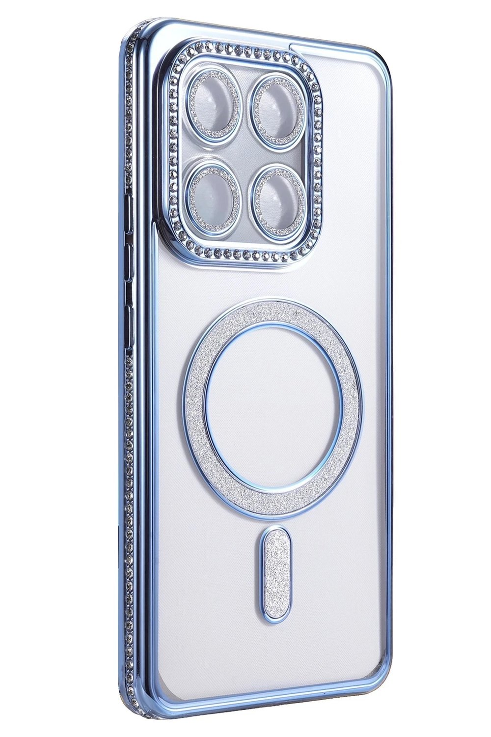 Mey İthalat®   Mi 15T Pro Joke Simli Magneticsafe Kılıf - Mavi