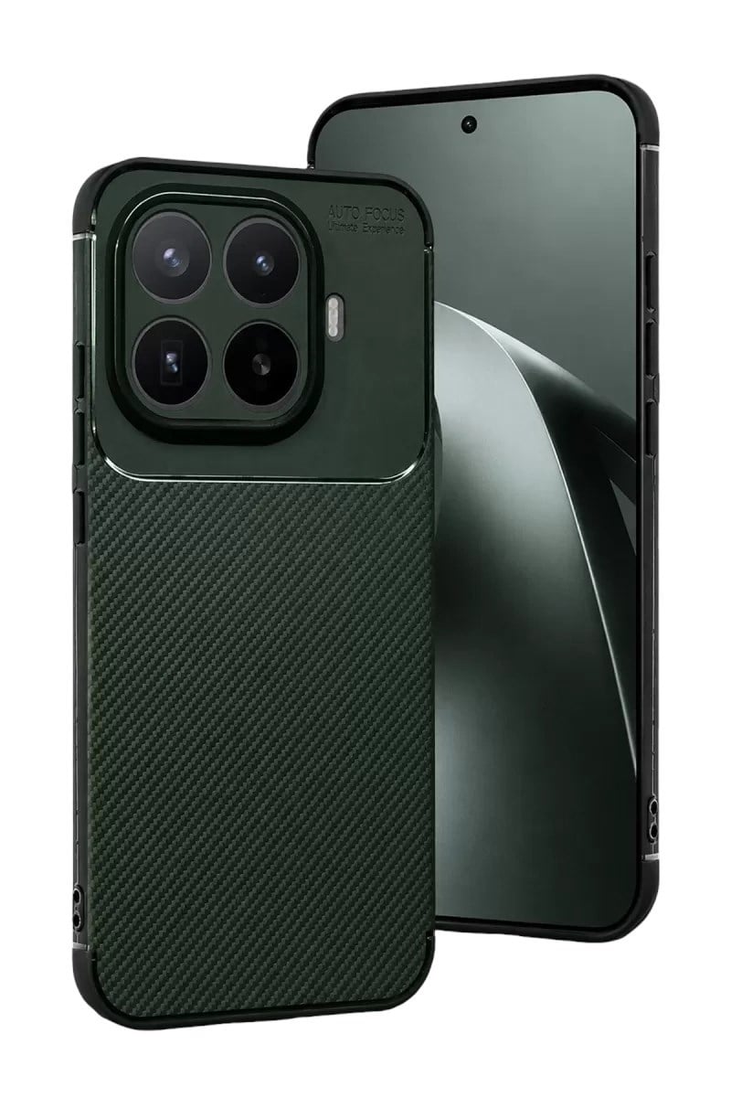 Mey İthalat®   Mi 17T Pro Auto Focus Karbon Kapak - Koyu Yeşil