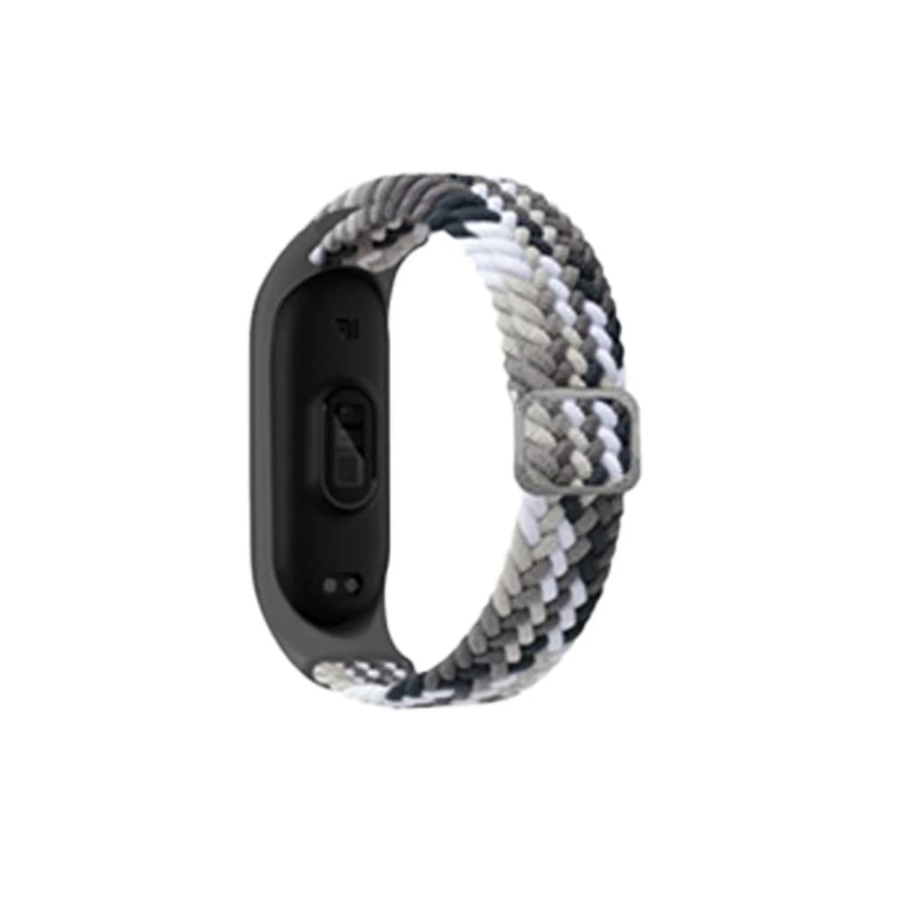 Mey İthalat®   Mi Band 4 Star Kordon - Gri-Siyah