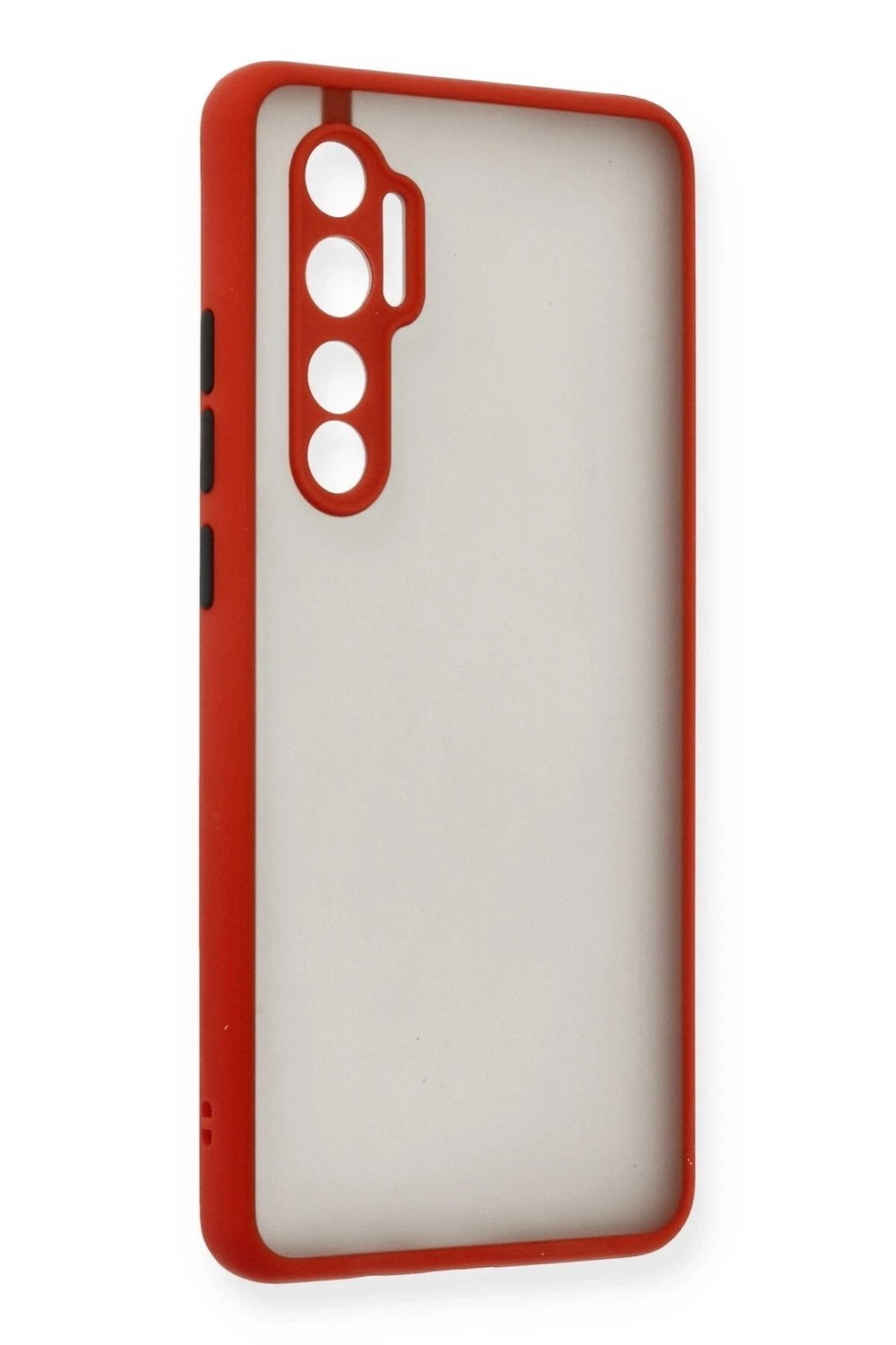 Mey İthalat®   Mi Note 10 Lite Kılıf Montreal Silikon Kapak - Kırmızı