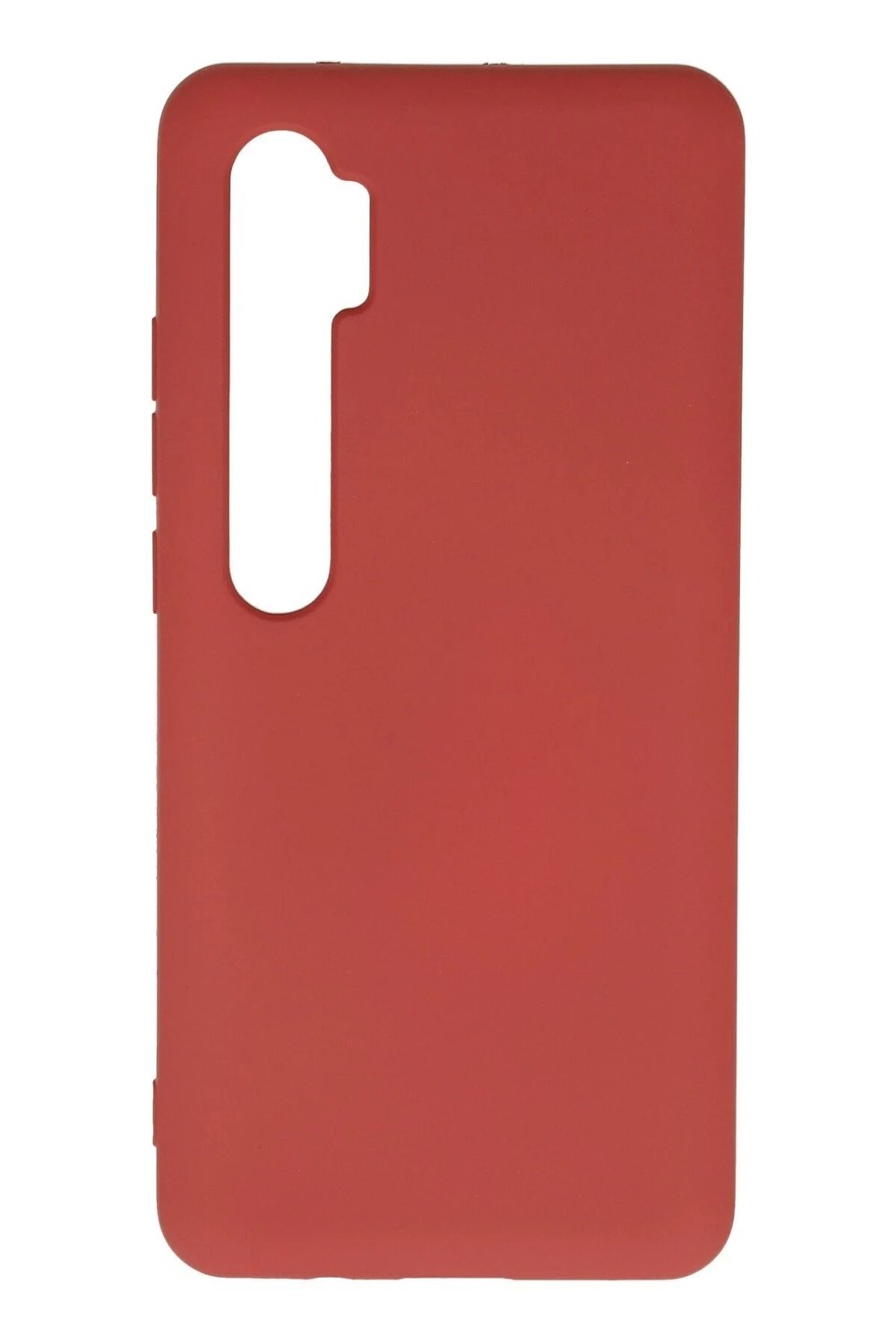 Mey İthalat®   Mi Note 10 Lite Kılıf Nano içi Kadife Silikon - Kiremit