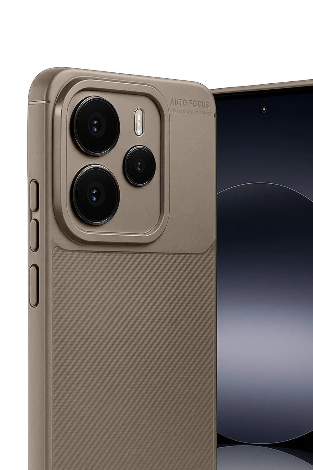 Mey İthalat®   Note 14 5G Auto Focus Karbon Kapak - Kahverengi