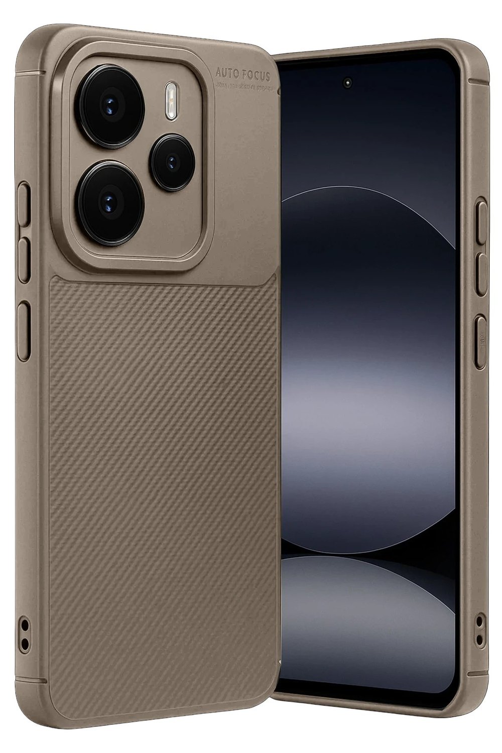 Mey İthalat®   Note 14 5G Auto Focus Karbon Kapak - Kahverengi