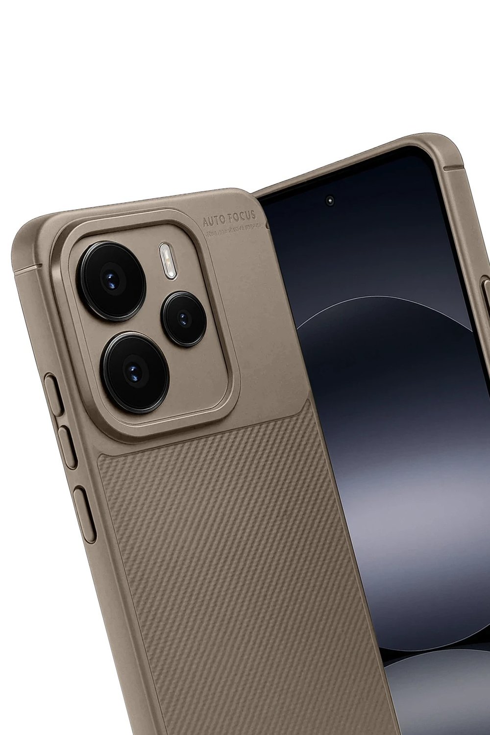 Mey İthalat®   Note 14 5G Auto Focus Karbon Kapak - Kahverengi