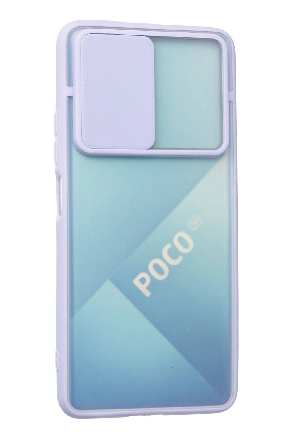 Mey İthalat®   Poco F3 Kılıf Palm Buzlu Kamera Sürgülü Silikon - Lila