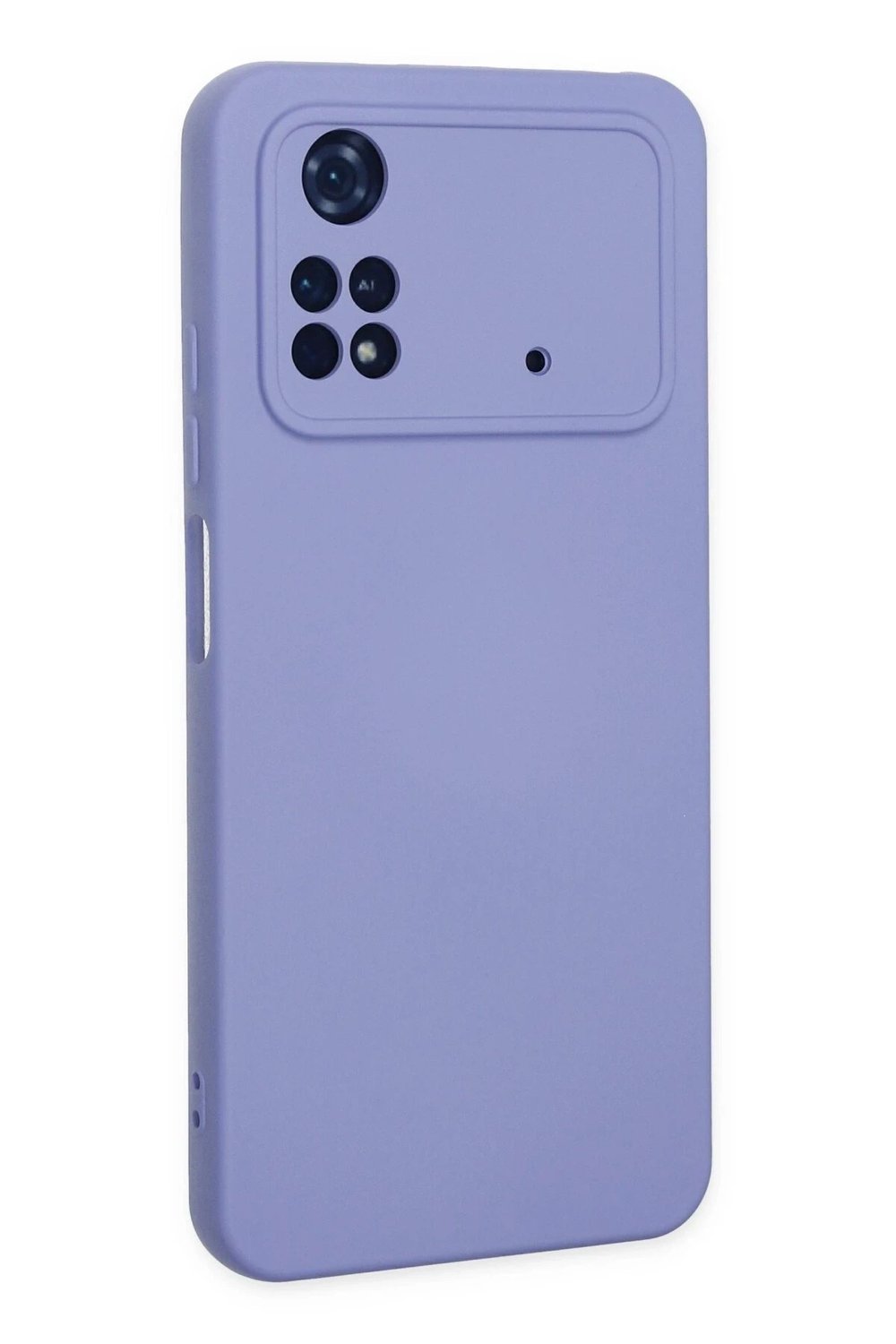 Mey İthalat®   Poco M4 Pro 4G Kılıf Nano içi Kadife Silikon - Lila