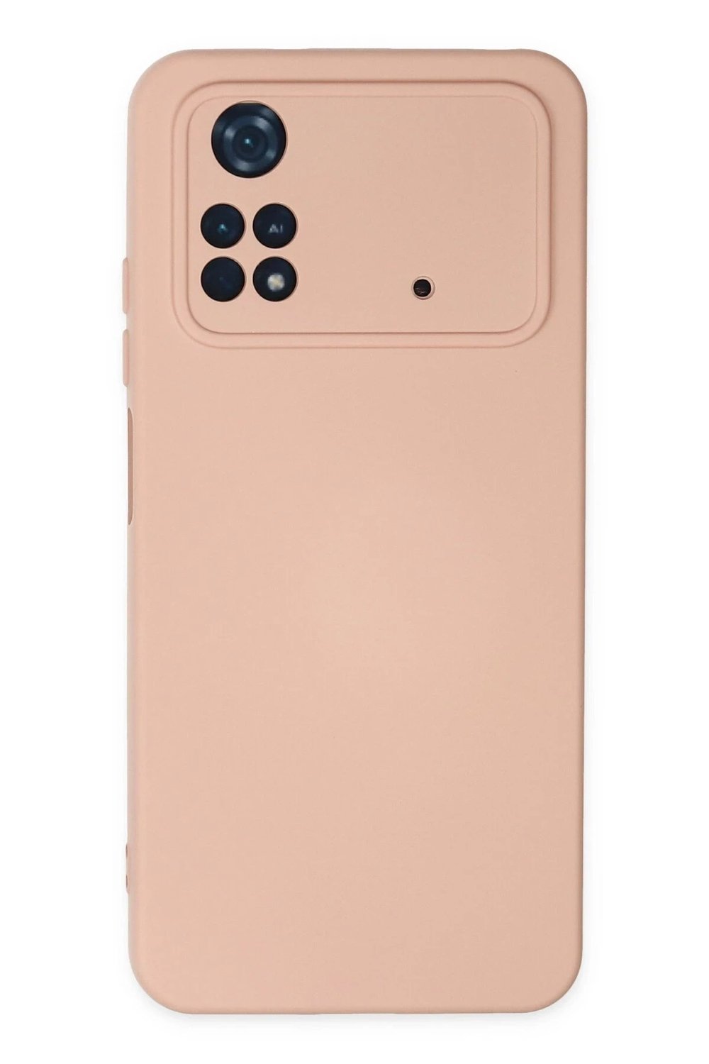 Mey İthalat®   Poco M4 Pro 4G Kılıf Nano içi Kadife Silikon - Pudra
