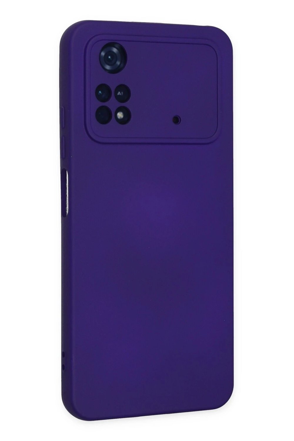 Mey İthalat®   Poco M4 Pro 4G Kılıf Nano içi Kadife Silikon - Mor