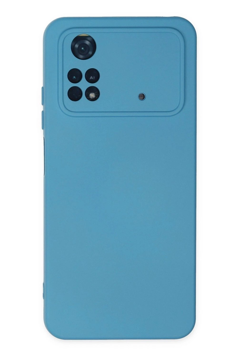Mey İthalat®   Poco M4 Pro 4G Kılıf Nano içi Kadife Silikon - Mavi