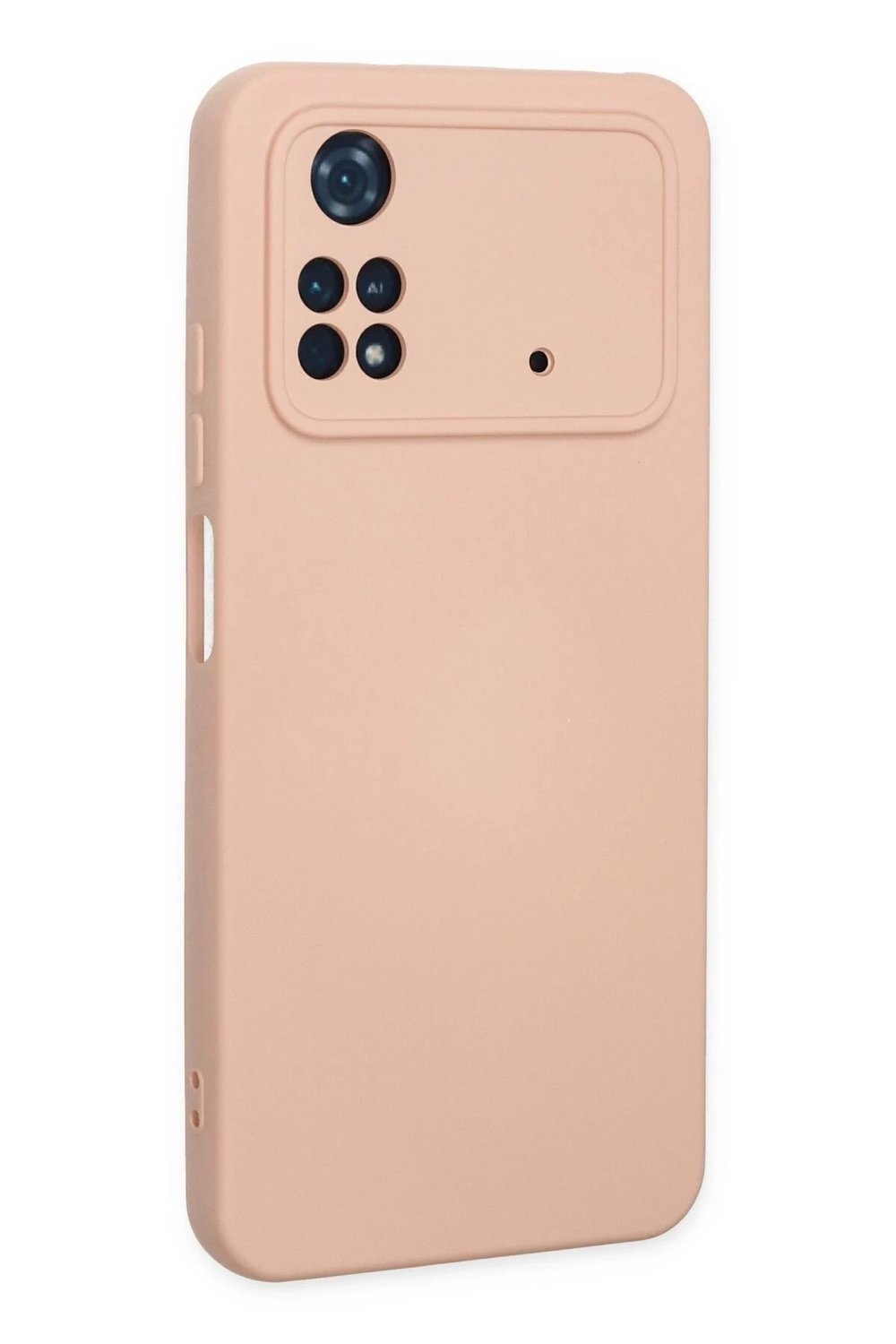 Mey İthalat®   Poco M4 Pro 4G Kılıf Nano içi Kadife Silikon - Pudra