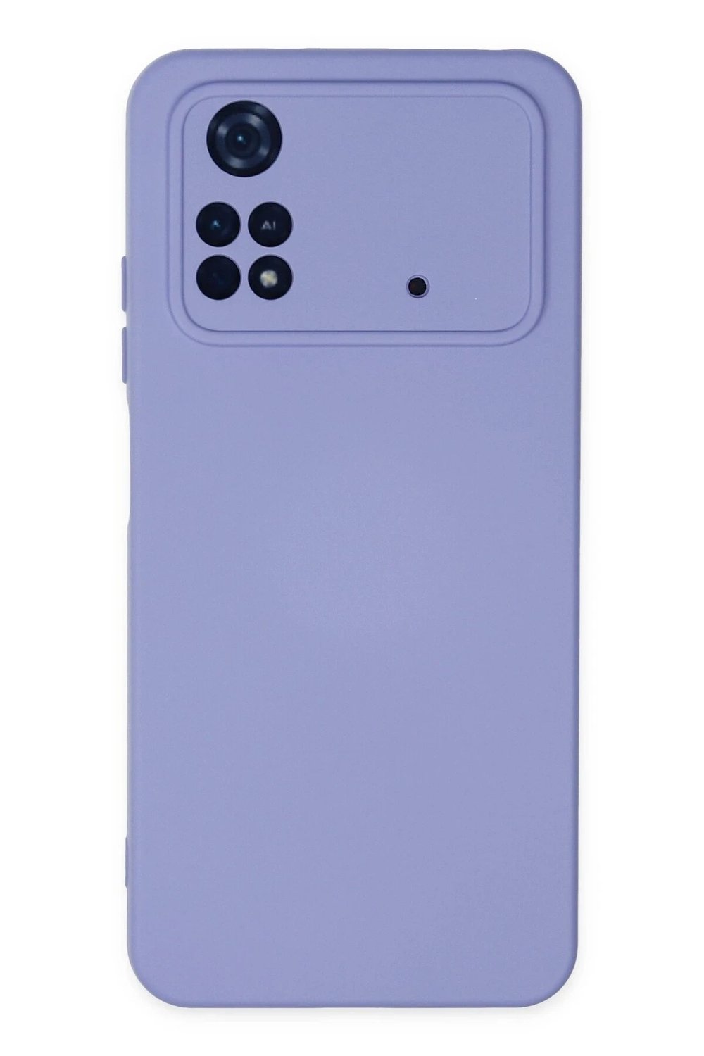 Mey İthalat®   Poco M4 Pro 4G Kılıf Nano içi Kadife Silikon - Lila