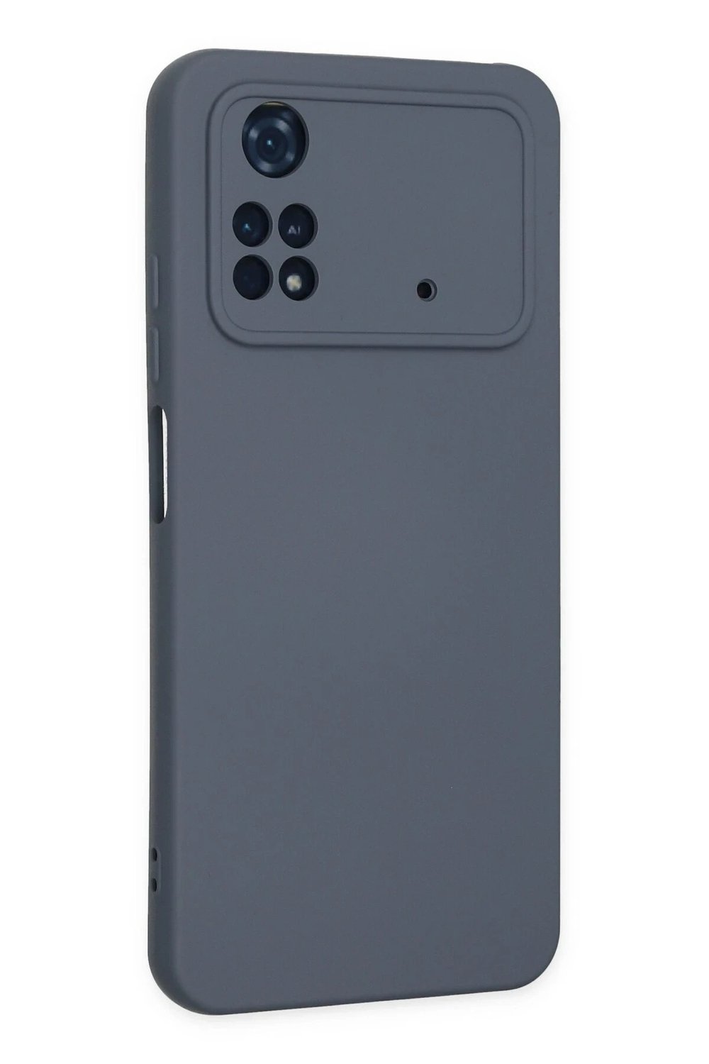Mey İthalat®   Poco M4 Pro 4G Kılıf Nano içi Kadife Silikon - Gri