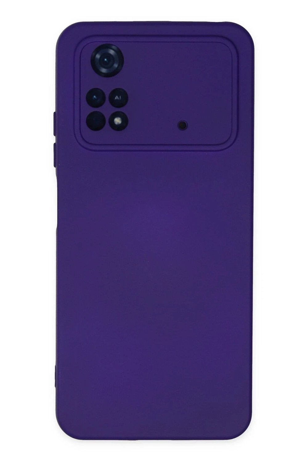Mey İthalat®   Poco M4 Pro 4G Kılıf Nano içi Kadife Silikon - Mor