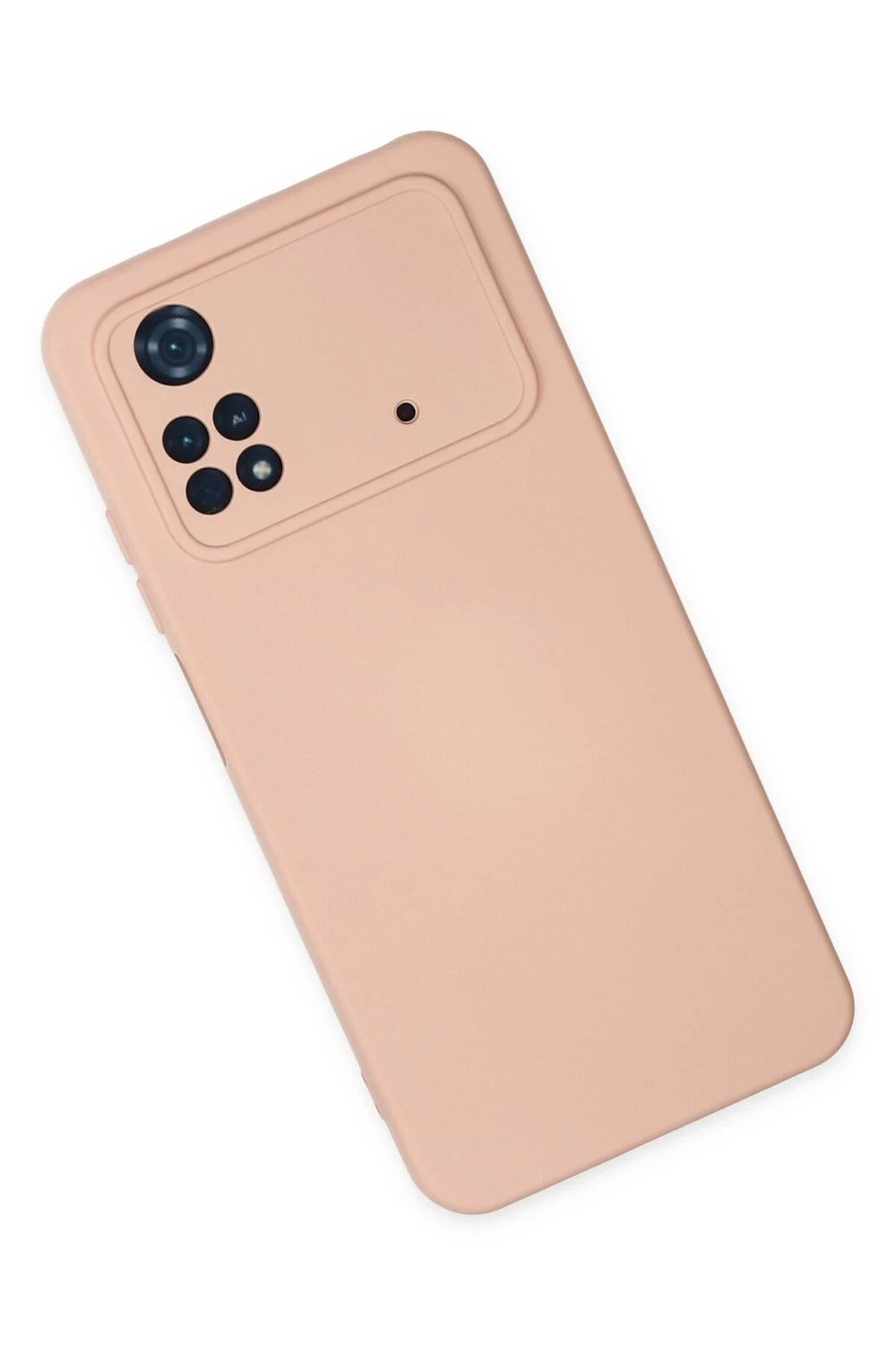 Mey İthalat®   Poco M4 Pro 4G Kılıf Nano içi Kadife Silikon - Pudra