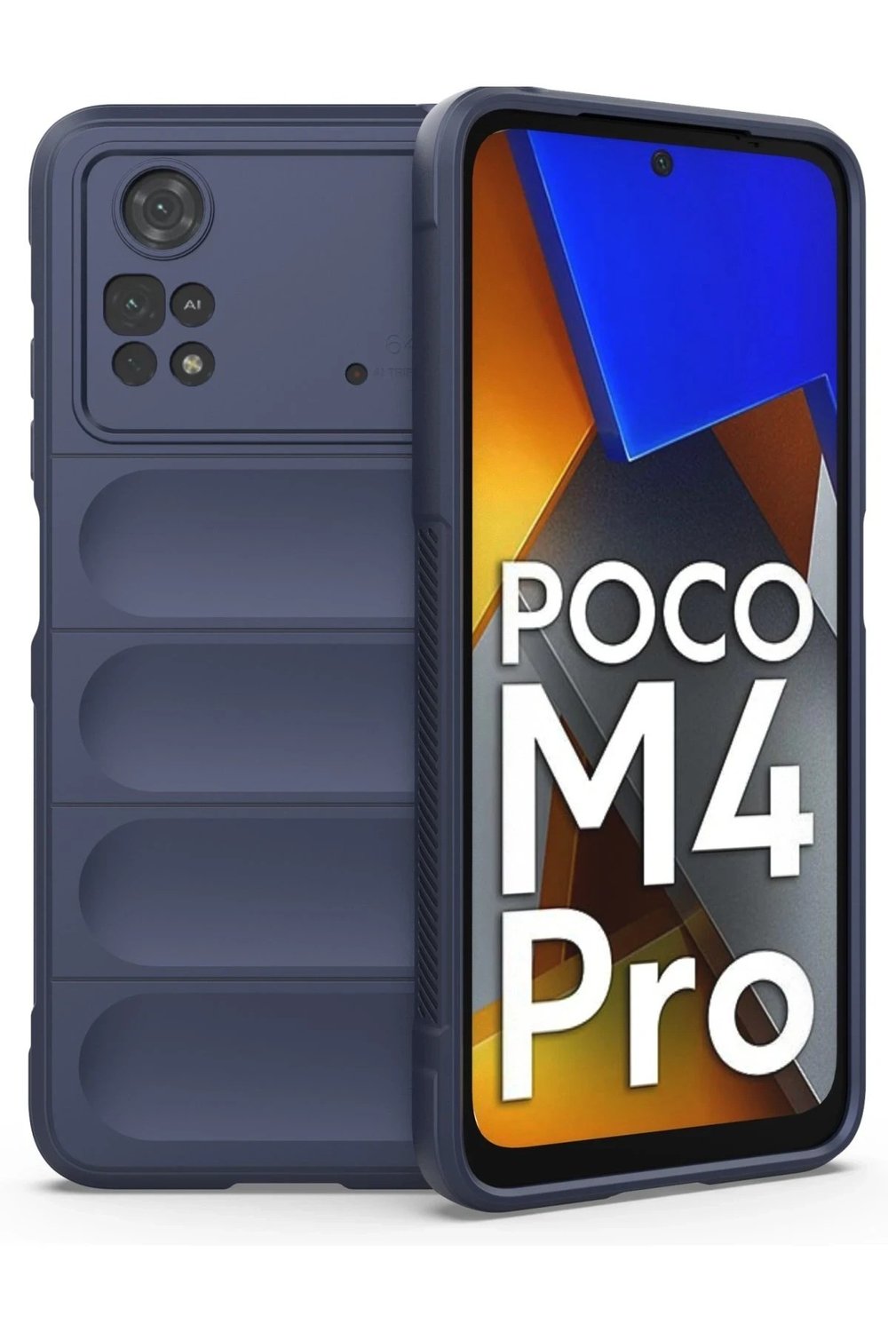 Mey İthalat®   Poco M4 Pro 4G Kılıf Optimum Silikon - Lacivert
