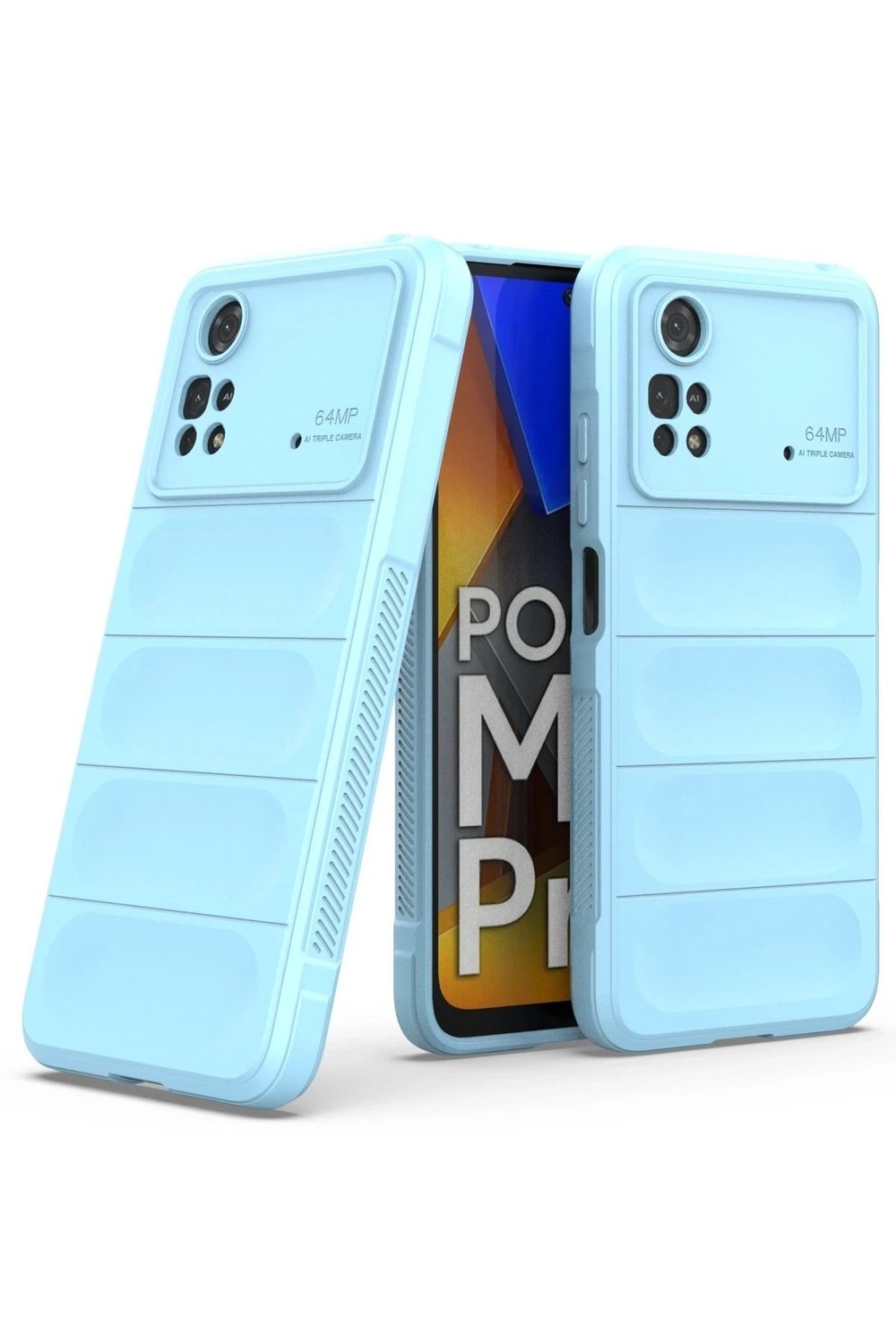 Mey İthalat®   Poco M4 Pro 4G Kılıf Optimum Silikon - Sky Blue