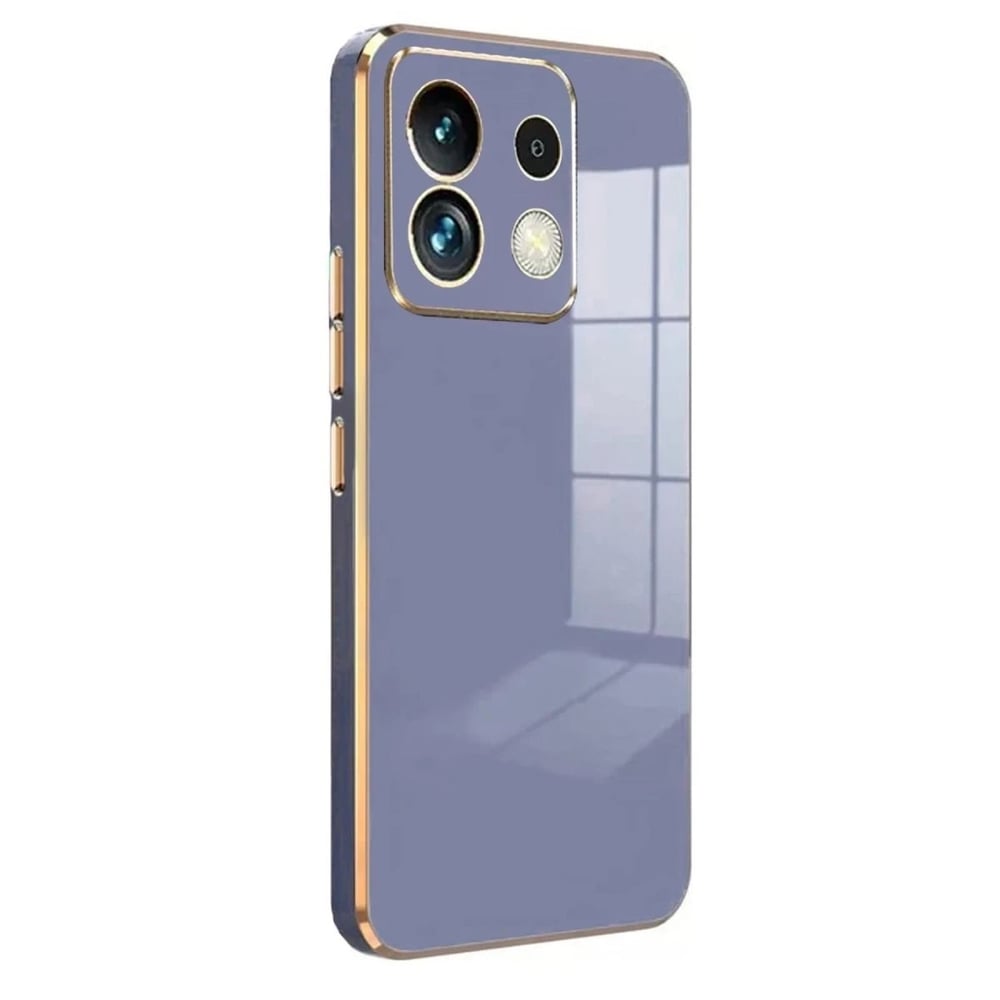 Mey İthalat®   Poco M6 Pro 4G Kılıf Volet Silikon - Mavi
