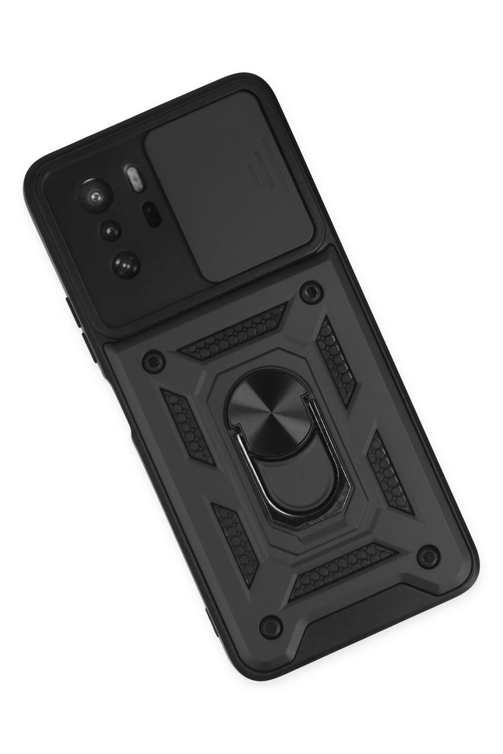 Mey İthalat®   Poco X3 GT Kılıf Pars Lens Yüzüklü Silikon - Siyah