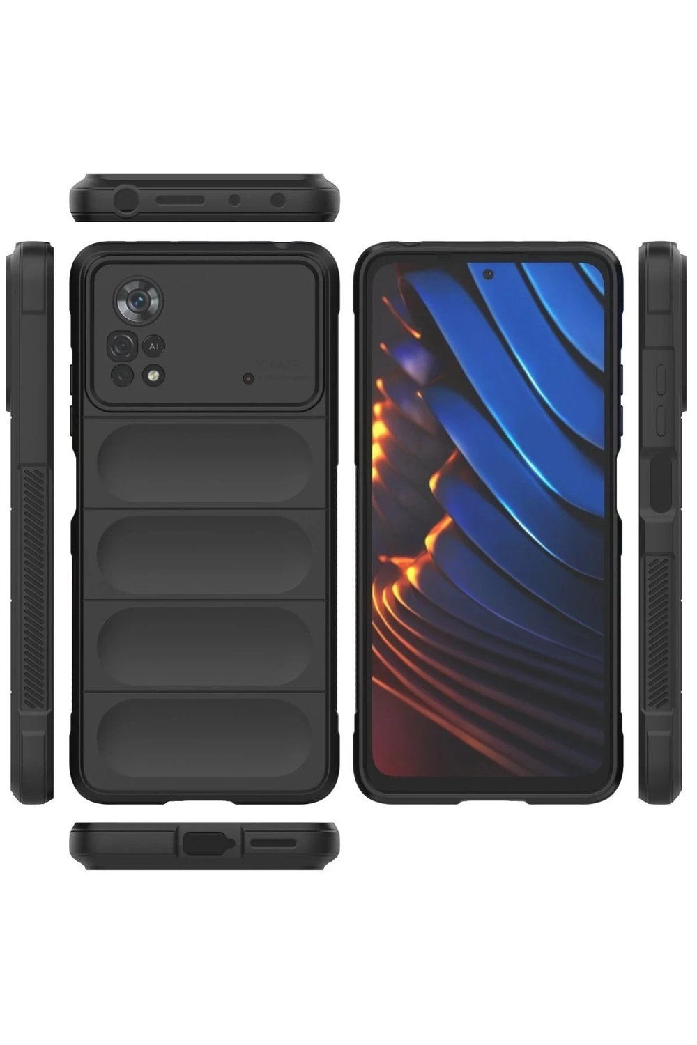 Mey İthalat®   Poco X4 Pro 5G Kılıf Optimum Silikon - Siyah