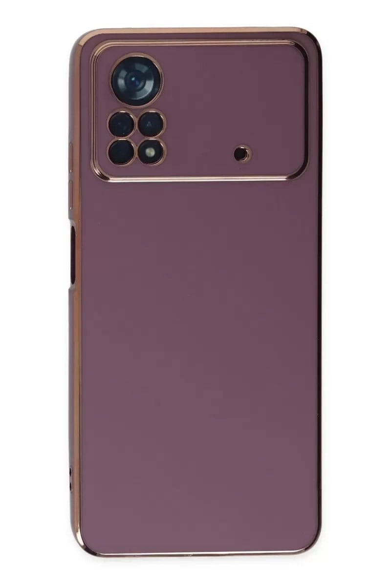Mey İthalat®   Poco X4 Pro 5G Kılıf Volet Silikon - Mor