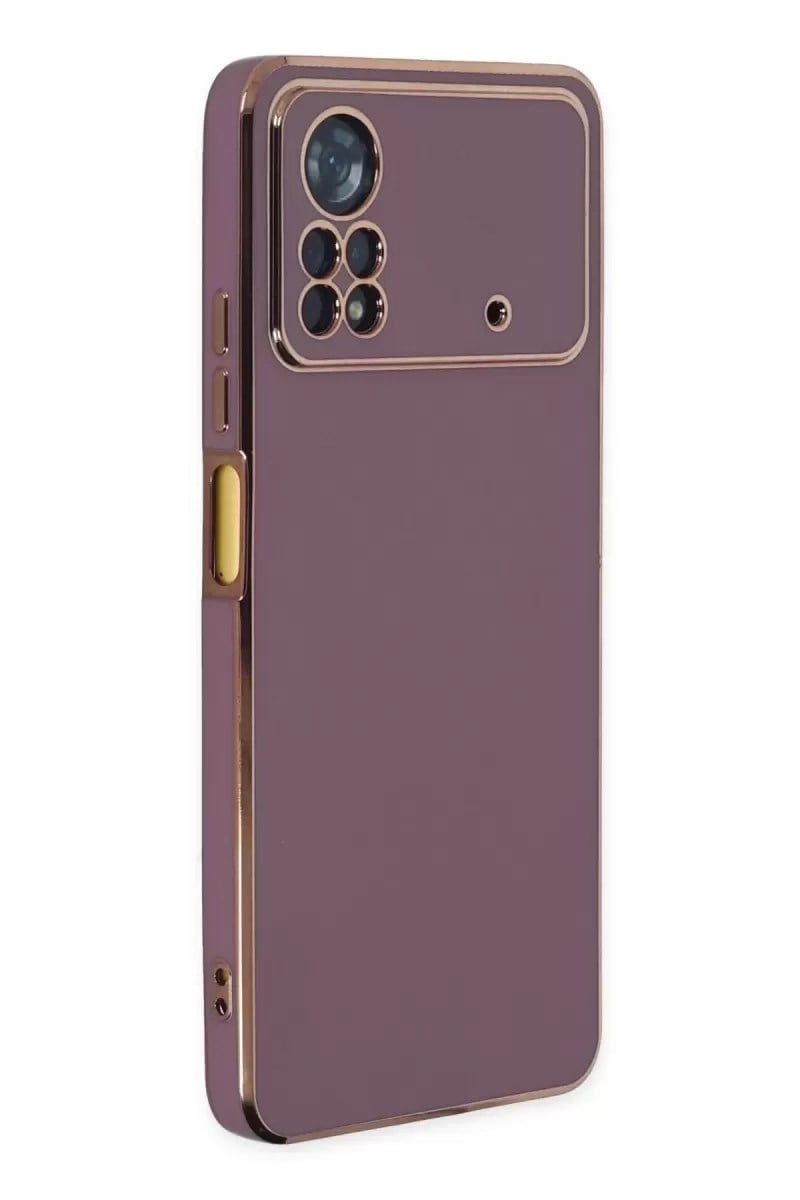 Mey İthalat®   Poco X4 Pro 5G Kılıf Volet Silikon - Mor