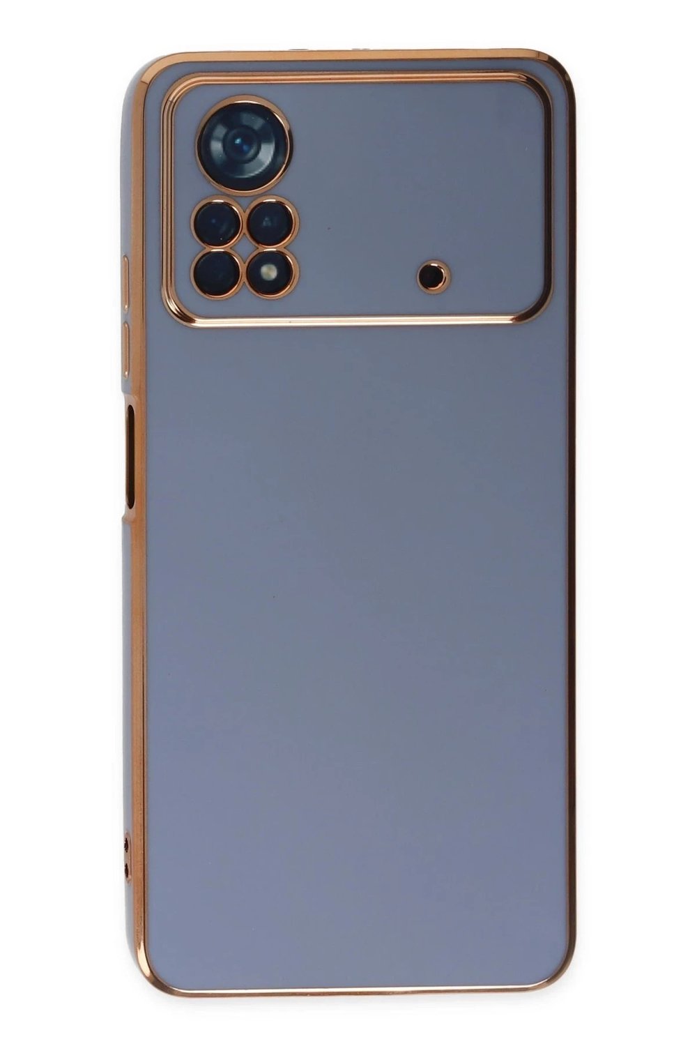 Mey İthalat®   Poco X4 Pro 5G Kılıf Volet Silikon - Mavi