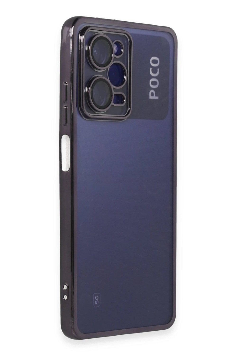 Mey İthalat®   Poco X5 Pro 5G Kılıf  Lensli Silikon - Mor