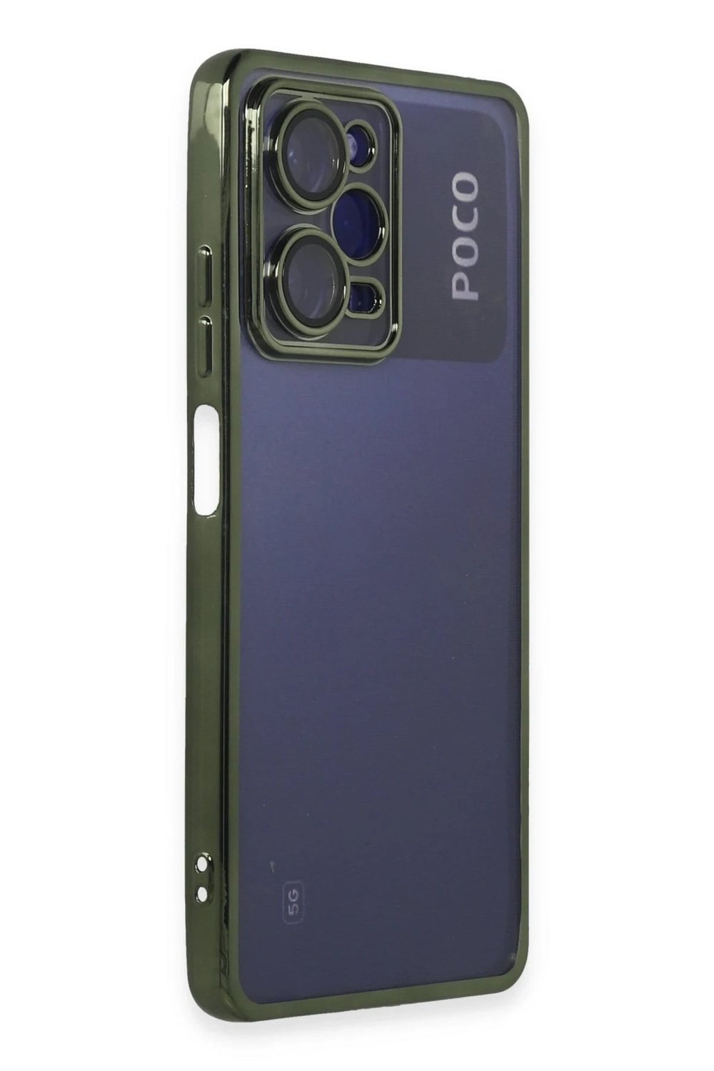 Mey İthalat®   Poco X5 Pro 5G Kılıf  Lensli Silikon - Yeşil