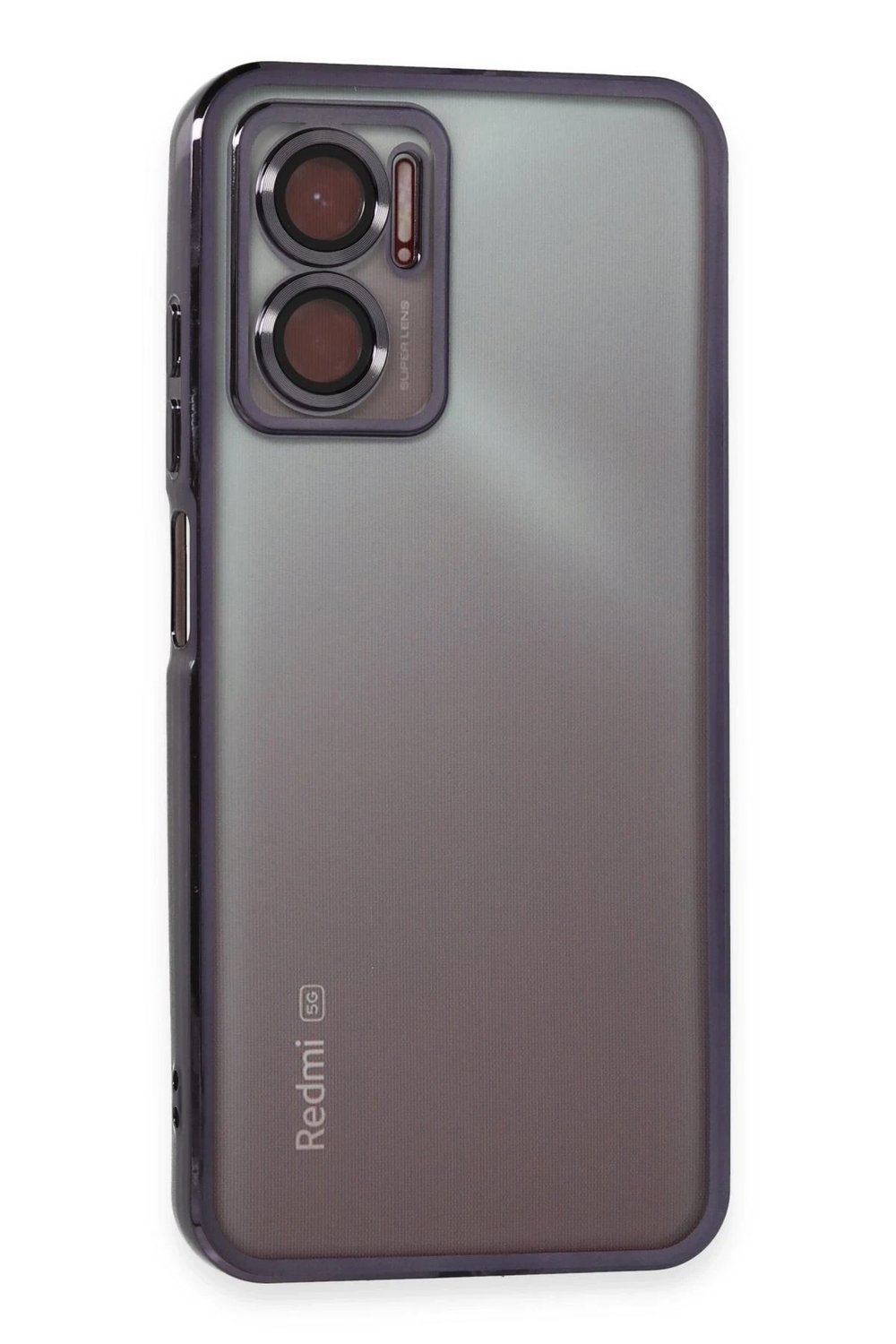 Mey İthalat®   Redmi 10 5G Kılıf  Lensli Silikon - Mor