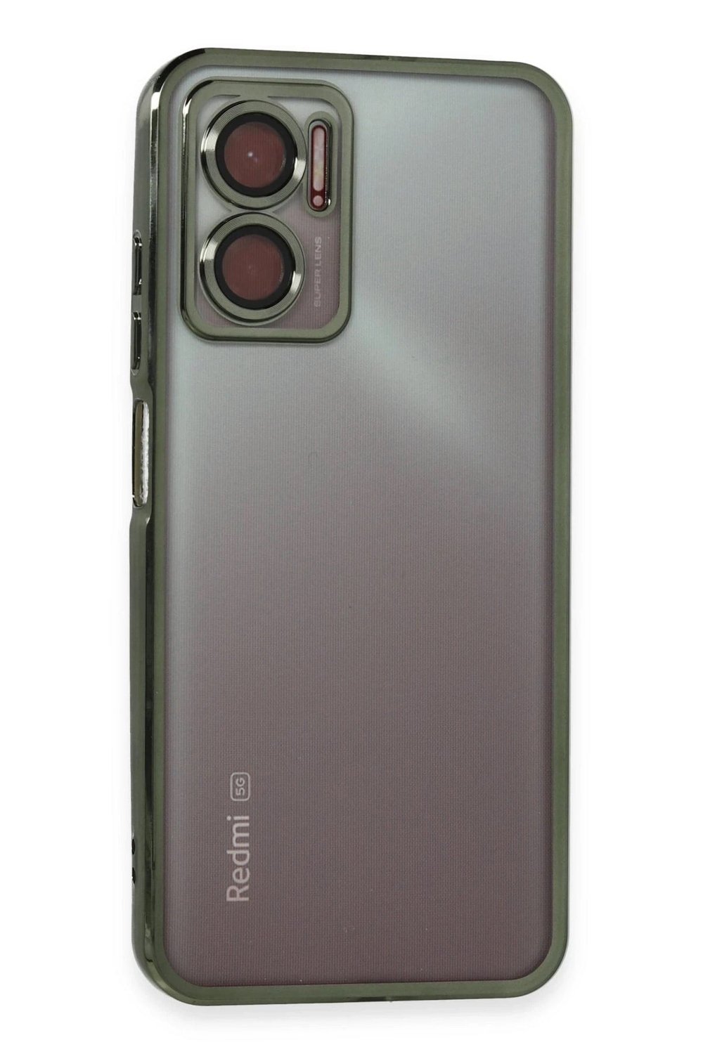 Mey İthalat®   Redmi 10 5G Kılıf  Lensli Silikon - Yeşil