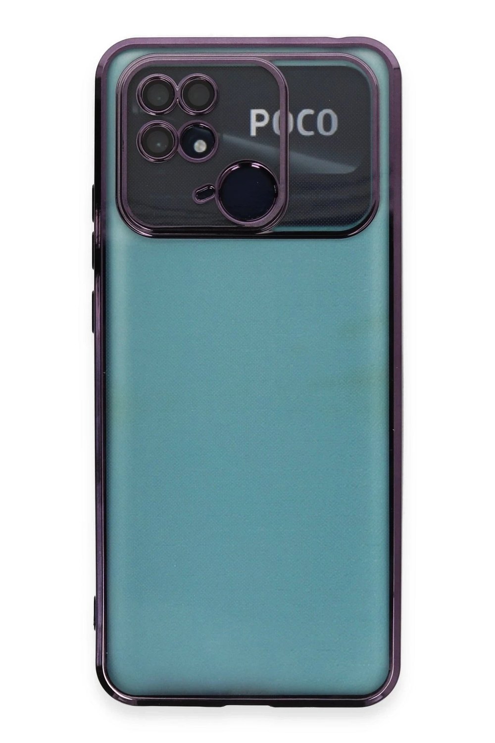 Mey İthalat®   Redmi 10C Kılıf  Lensli Silikon - Mor