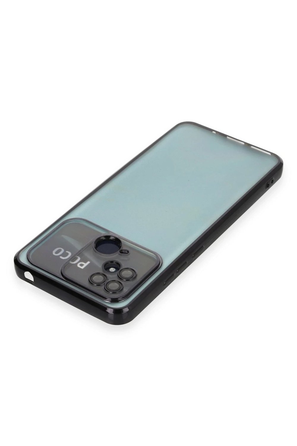 Mey İthalat®   Redmi 10C Kılıf  Lensli Silikon - Siyah